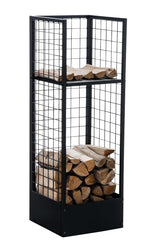Kaminholzständer Forrest 40x40x120 - schwarz