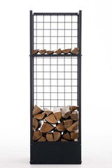 Kaminholzständer Forrest 40x40x120 - schwarz