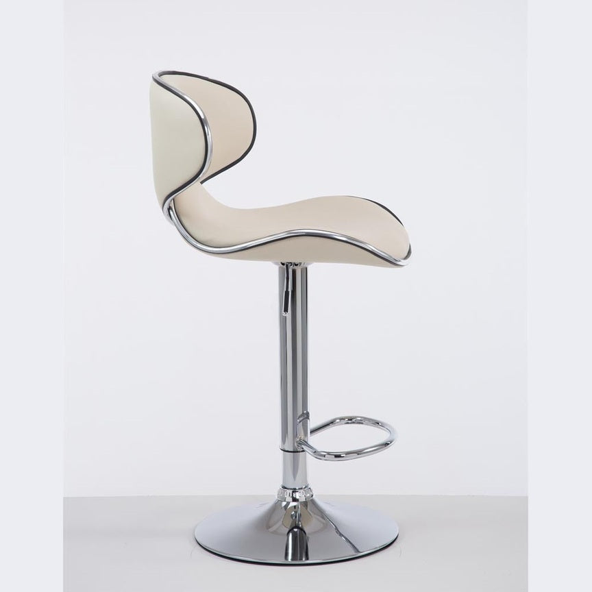 Barhocker Las Vegas V2 chrom - creme - InfinityMarket