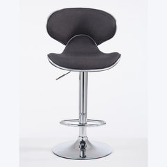Barhocker Las Vegas V2 Stoff chrom - dunkelgrau - InfinityMarket