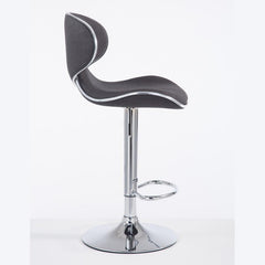 Barhocker Las Vegas V2 Stoff chrom - dunkelgrau - InfinityMarket