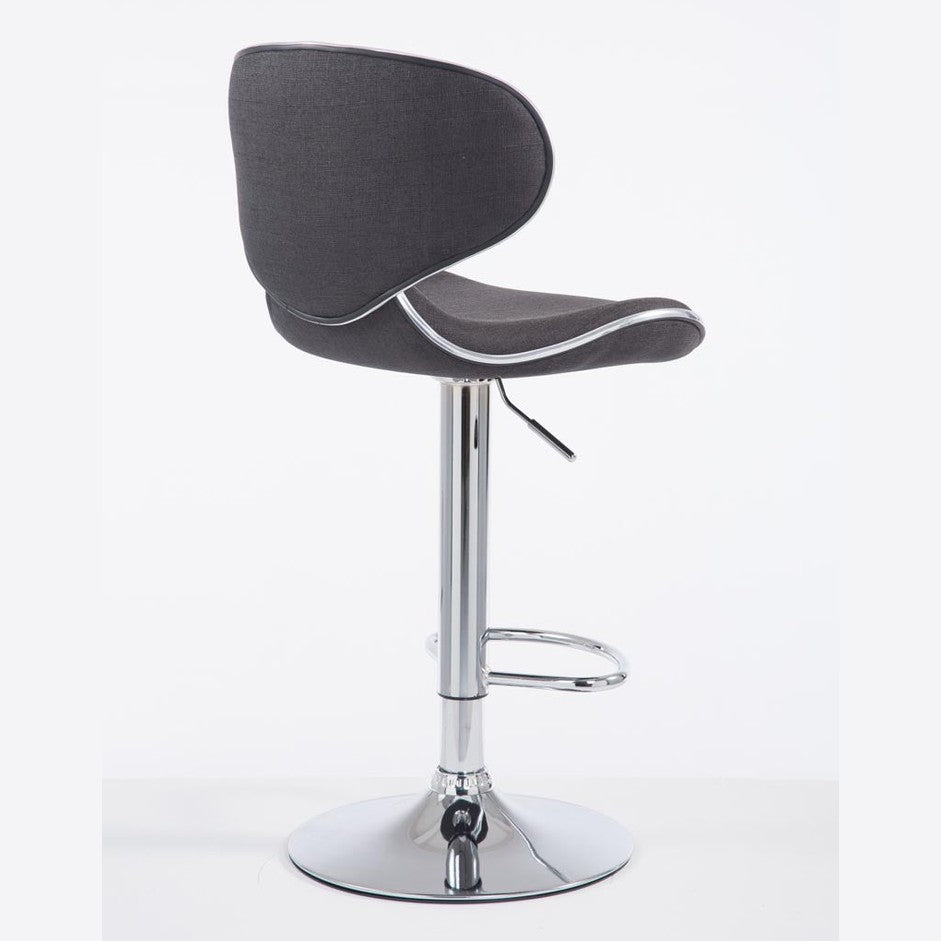 Barhocker Las Vegas V2 Stoff chrom - dunkelgrau - InfinityMarket