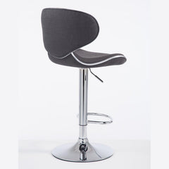 Barhocker Las Vegas V2 Stoff chrom - dunkelgrau - InfinityMarket