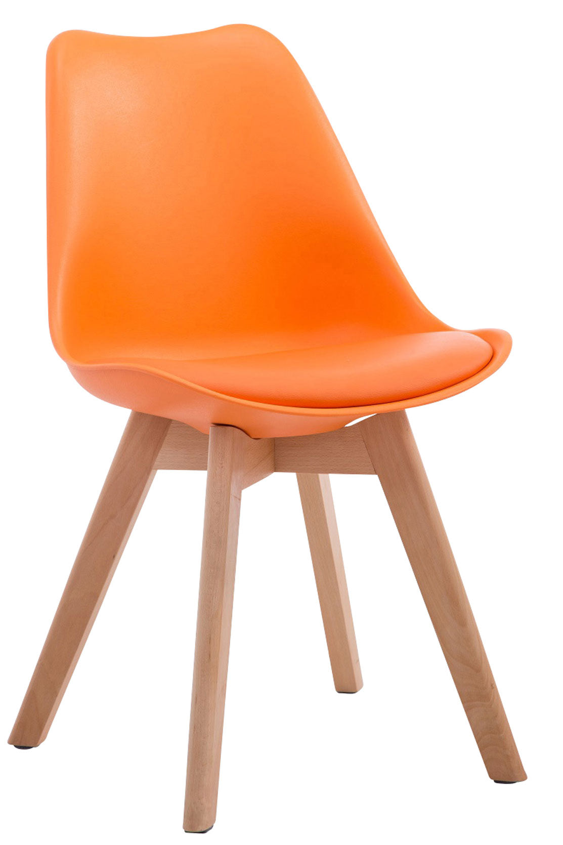 Besucherstuhl Borneo V2 Natura Kunstleder - orange