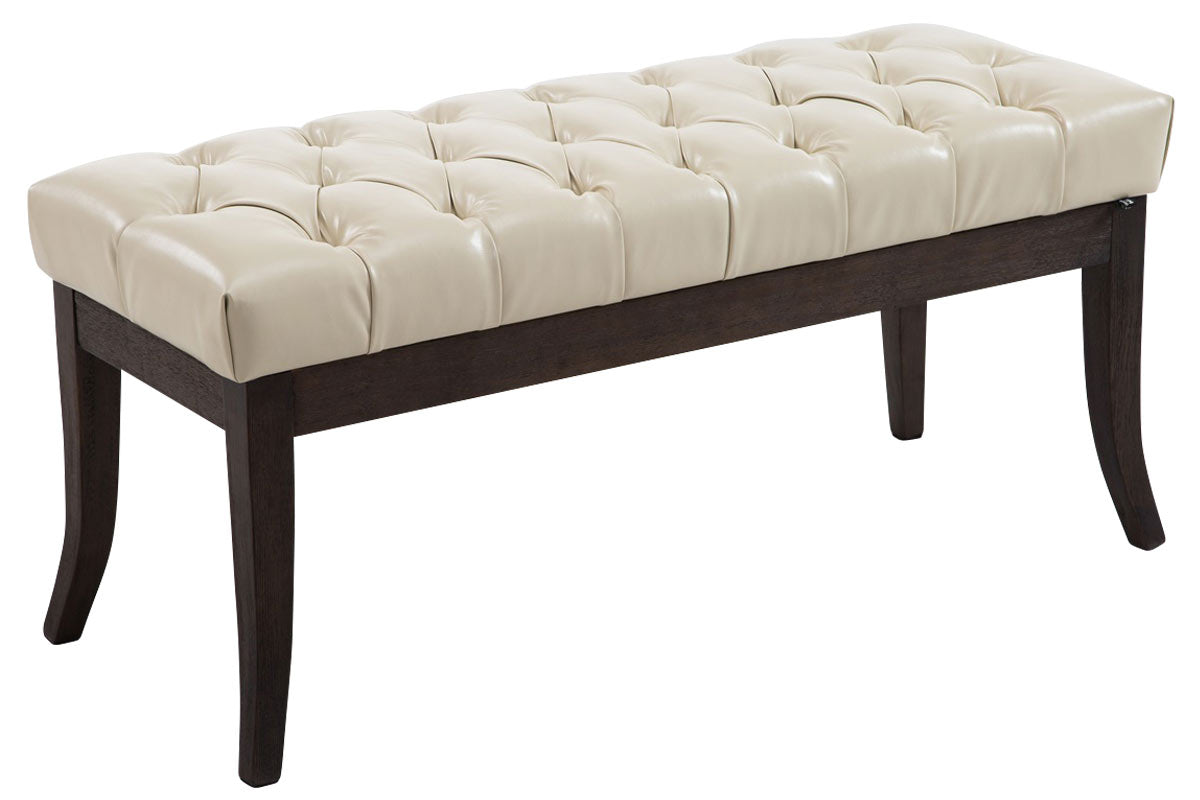 Sitzbank Ramses Kunstleder antik-dunkel 100 - creme