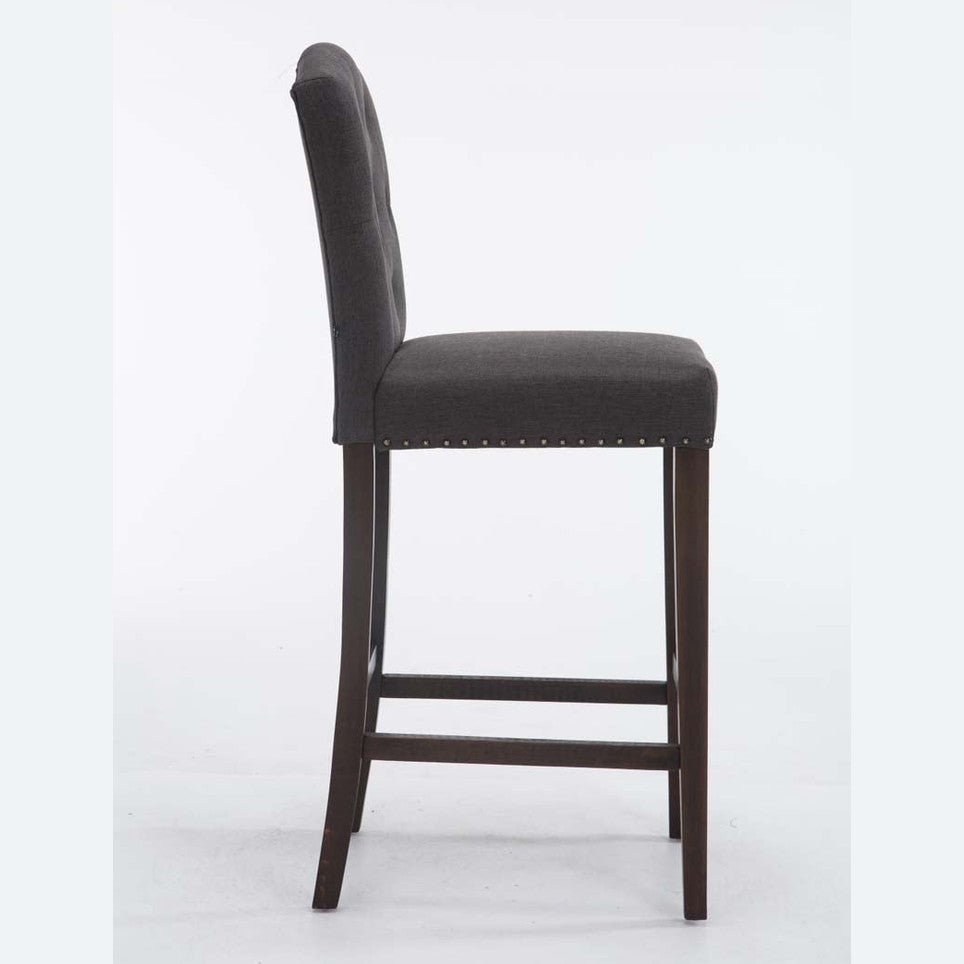 Barhocker Louise Stoff antik - dunkelgrau - InfinityMarket
