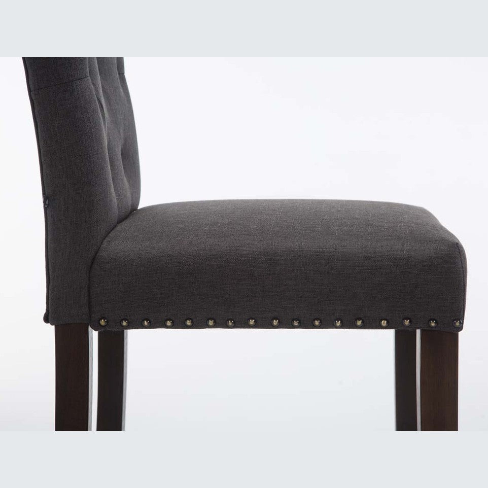 Barhocker Louise Stoff antik - dunkelgrau - InfinityMarket