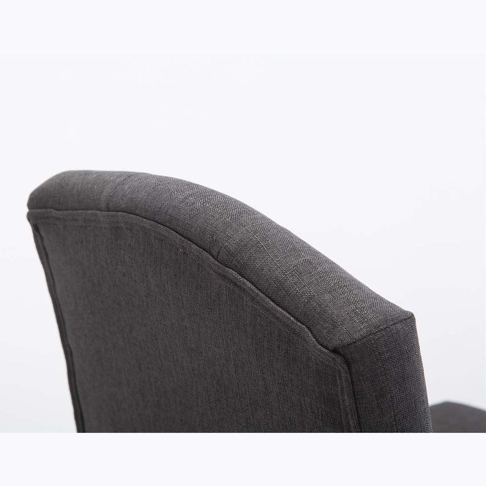 Barhocker Louise Stoff antik-hell - dunkelgrau - InfinityMarket