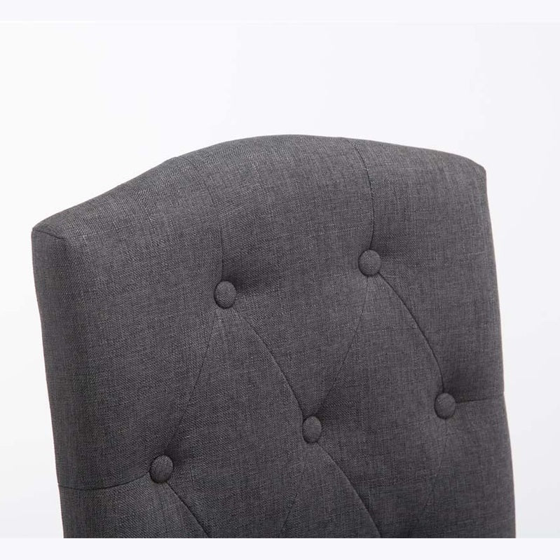 Barhocker Louise Stoff antik-hell - dunkelgrau - InfinityMarket