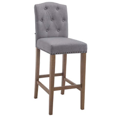Barhocker Louise Stoff antik-hell - hellgrau - InfinityMarket