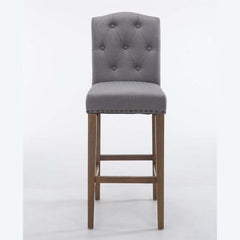 Barhocker Louise Stoff antik-hell - hellgrau - InfinityMarket