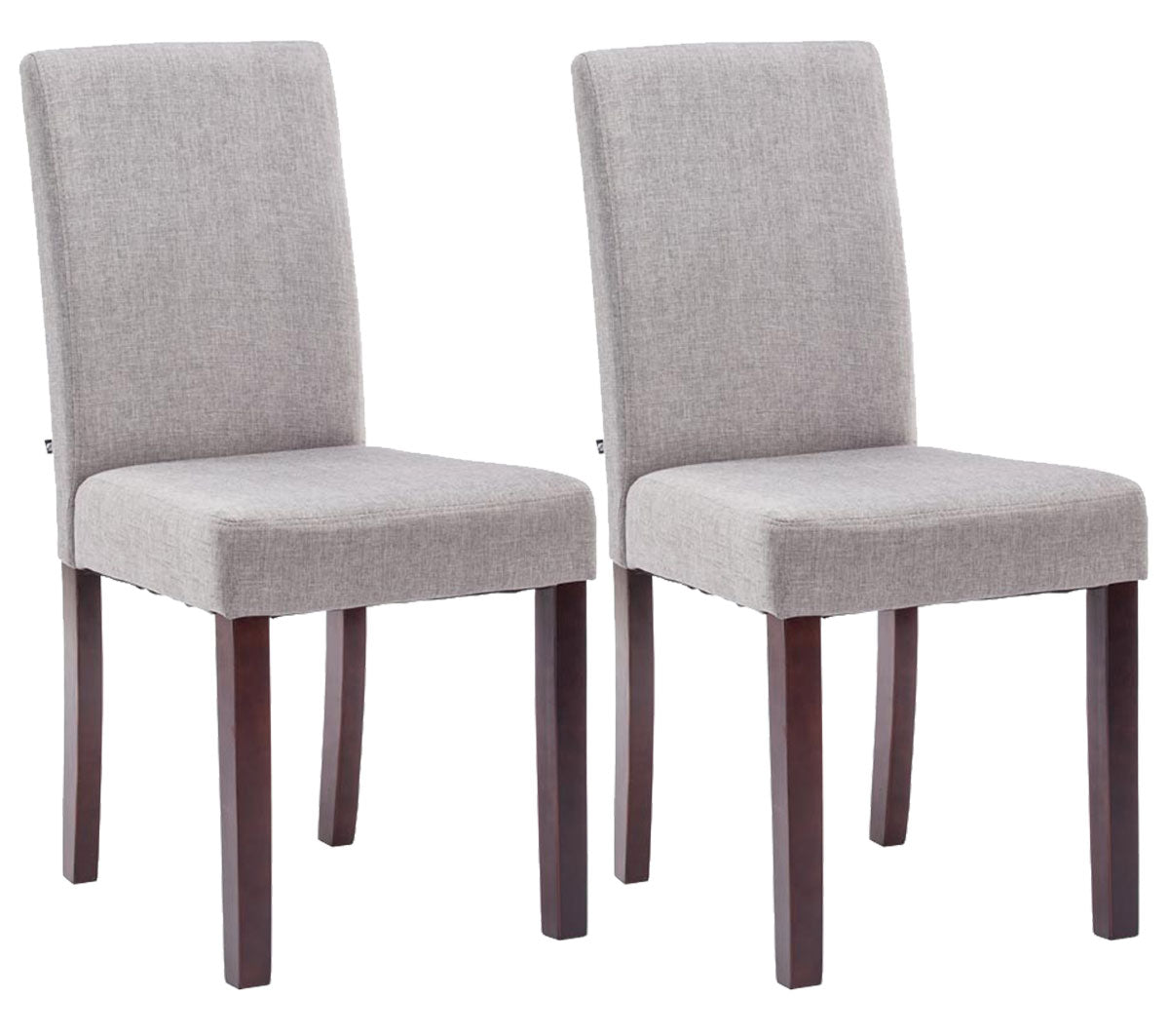 2er Set Esszimmerstuhl Ina Stoff cappuccino - hellgrau by Dropshipping-Europe – Esszimmerstühle