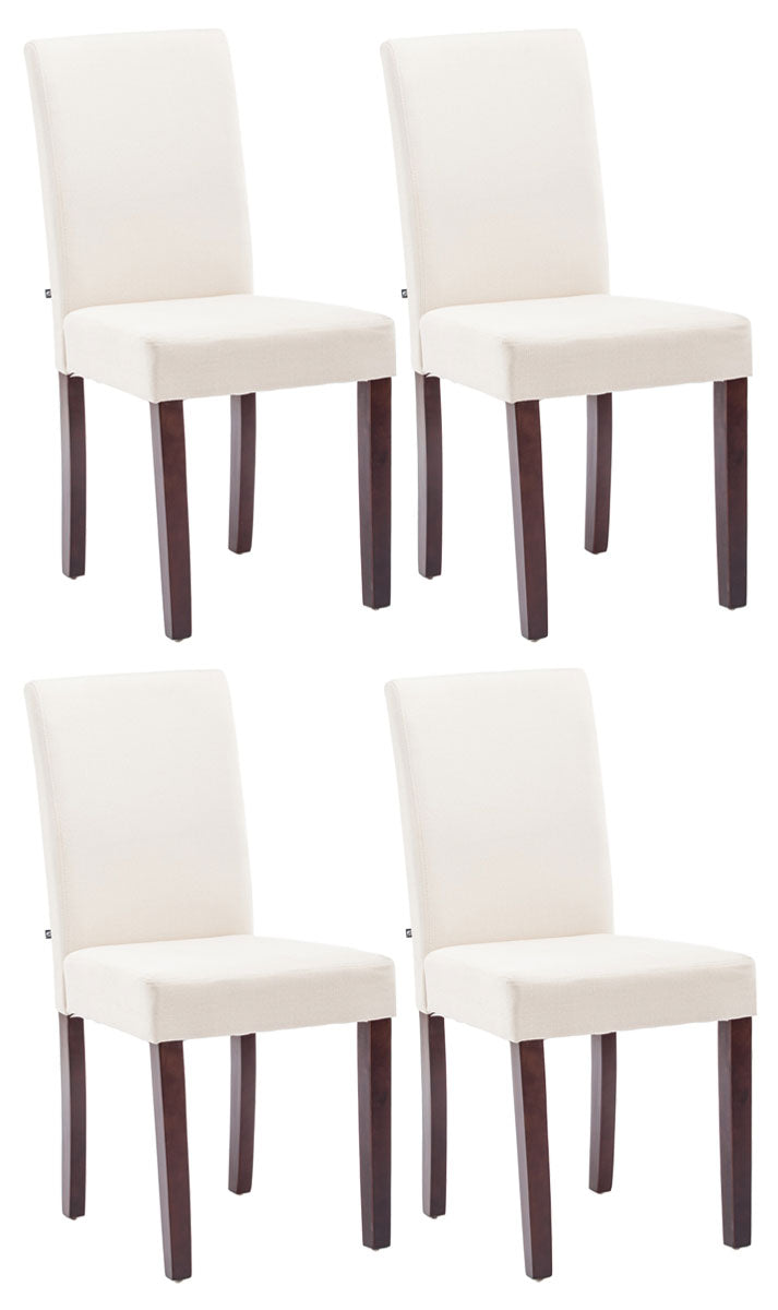 4er Set Esszimmerstuhl Ina Stoff cappuccino - creme