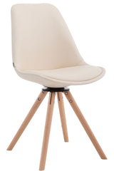 Besucherstuhl Calais Drehbar Natura Rund - creme