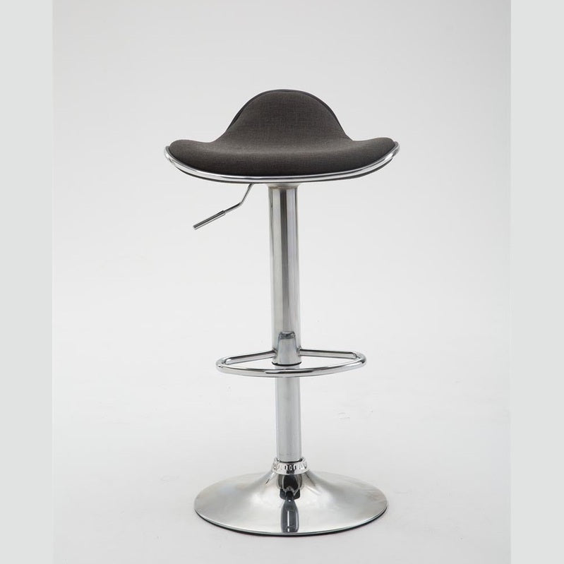 Barhocker Shanghai Stoff chrom - dunkelgrau - InfinityMarket