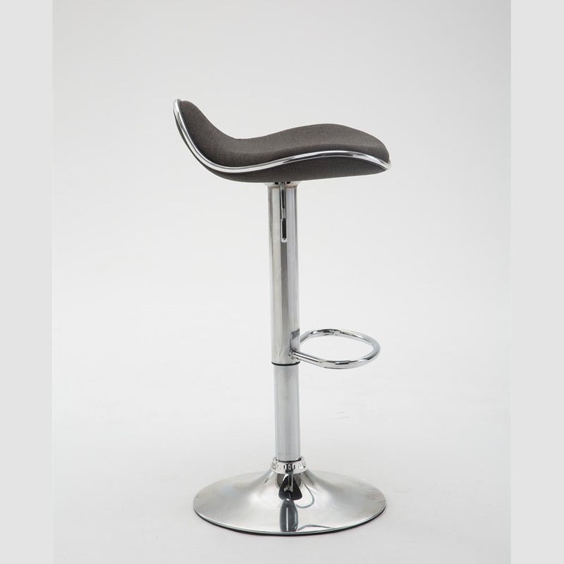 Barhocker Shanghai Stoff chrom - dunkelgrau - InfinityMarket