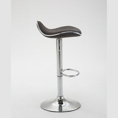 Barhocker Shanghai Stoff chrom - dunkelgrau - InfinityMarket