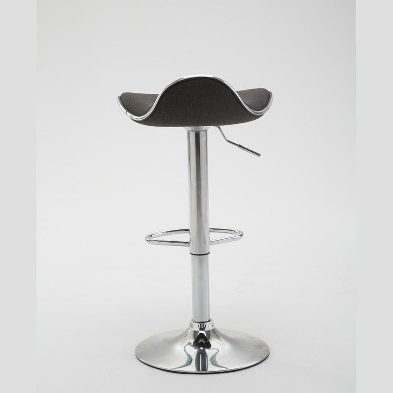 Barhocker Shanghai Stoff chrom - dunkelgrau - InfinityMarket