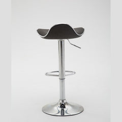Barhocker Shanghai Stoff chrom - dunkelgrau - InfinityMarket