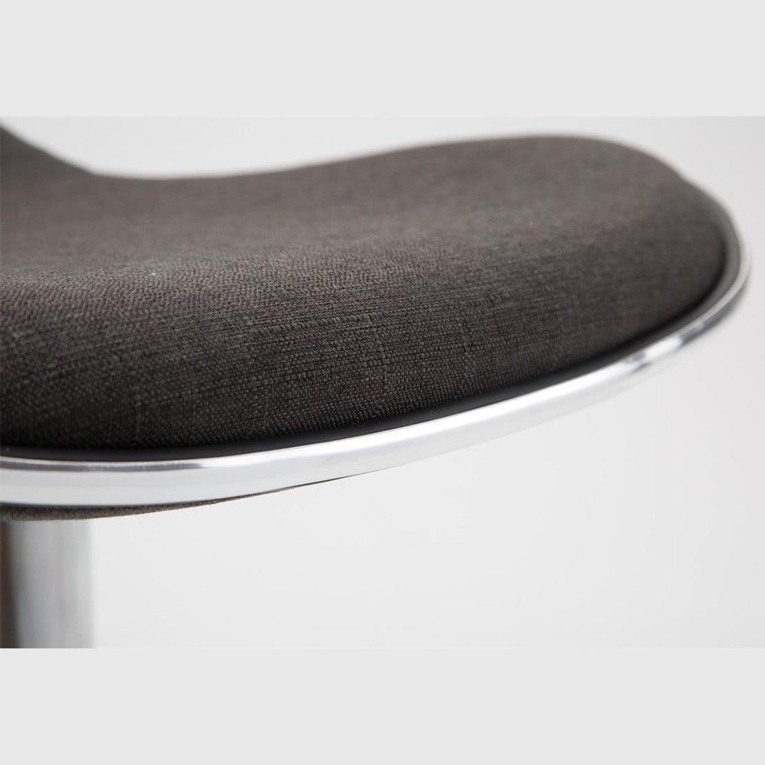 Barhocker Shanghai Stoff chrom - dunkelgrau - InfinityMarket