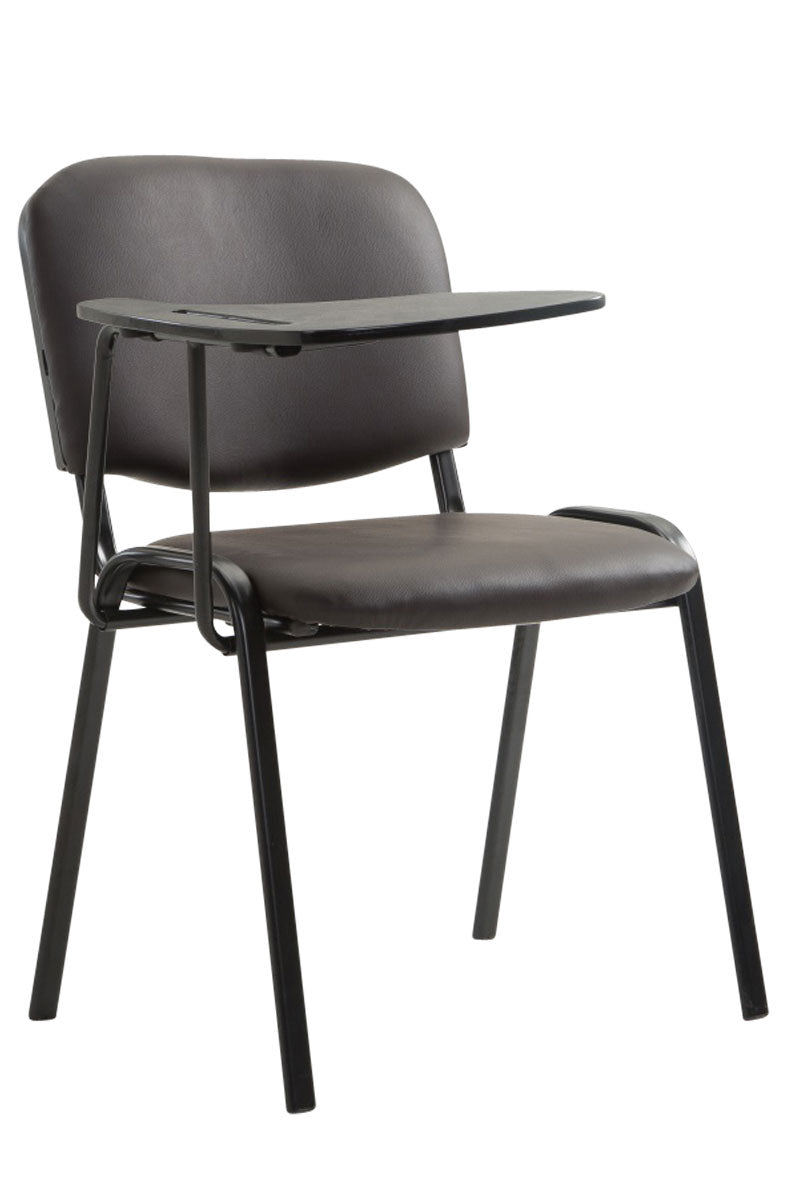 Stuhl Ken mit Klapptisch Kunstleder - braun