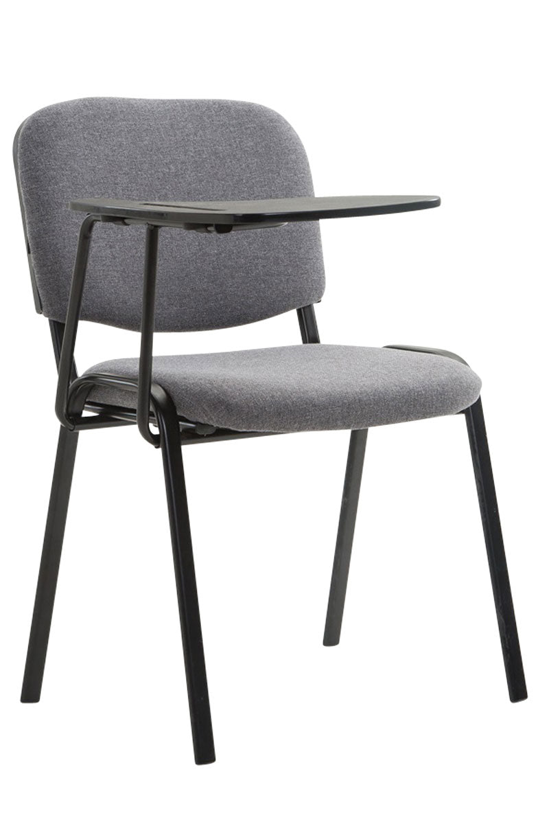 Stuhl Ken mit Klapptisch Stoff - grau