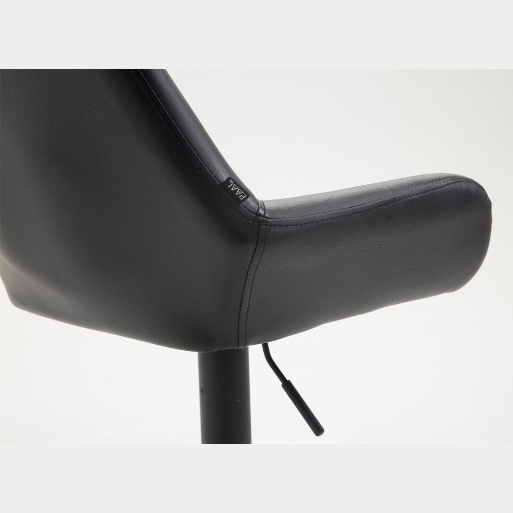 Barhocker Braga Kunstleder B - schwarz - InfinityMarket
