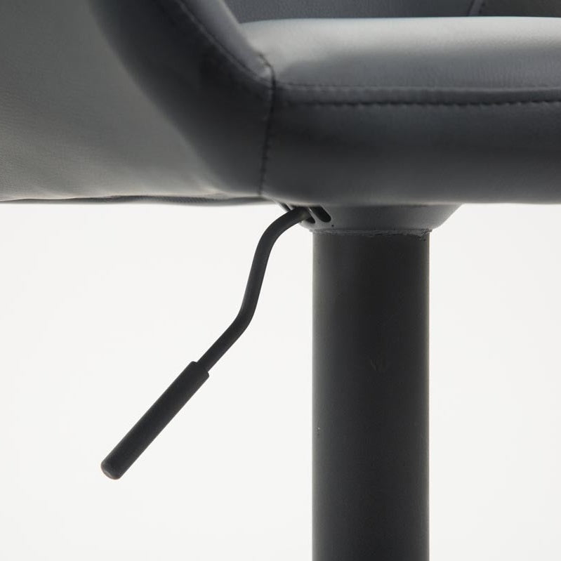 Barhocker Braga Kunstleder B - schwarz - InfinityMarket
