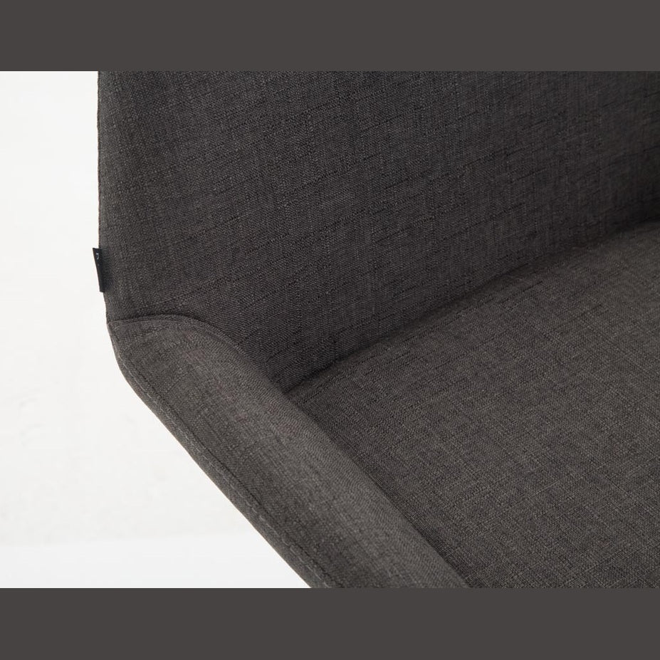 Barhocker Braga Stoff B - dunkelgrau - InfinityMarket