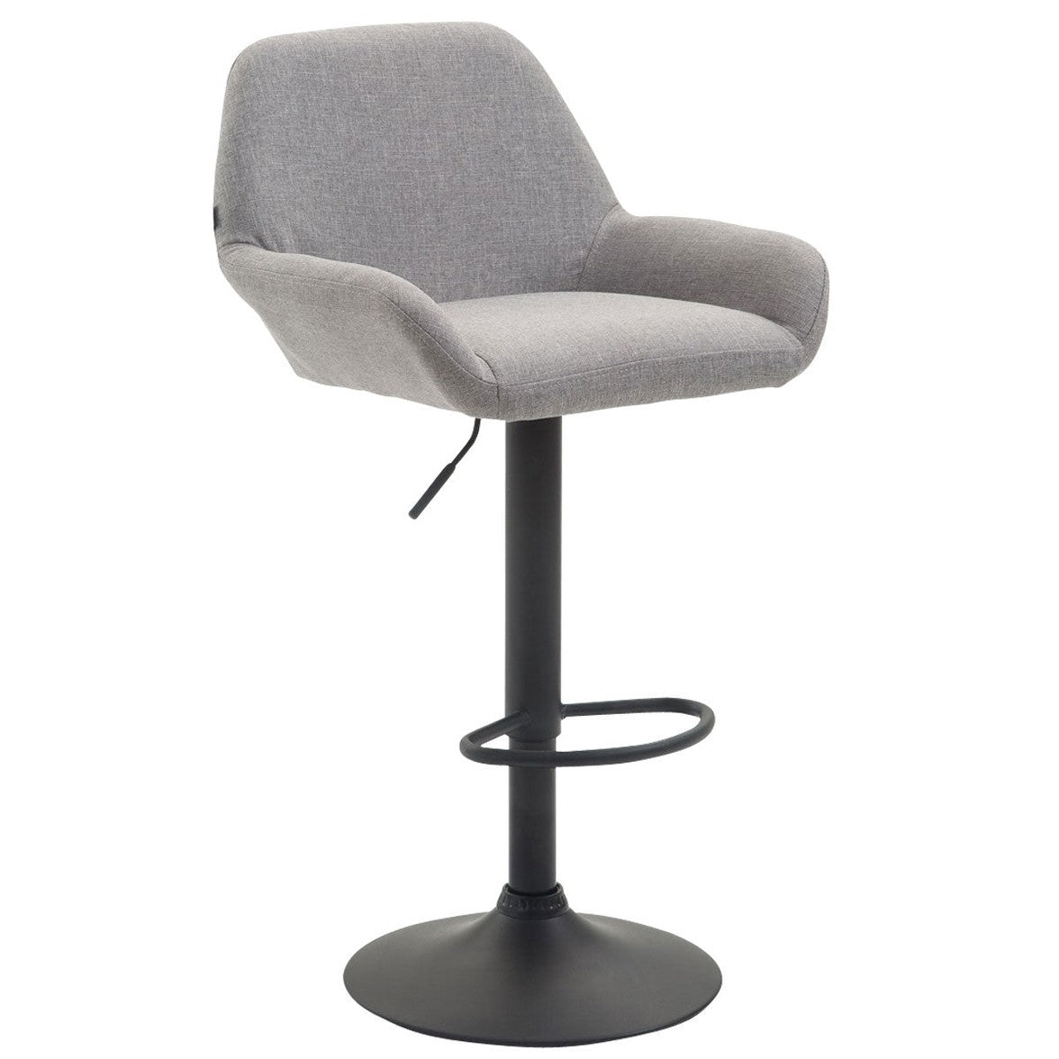 Barhocker Braga Stoff B - grau - InfinityMarket
