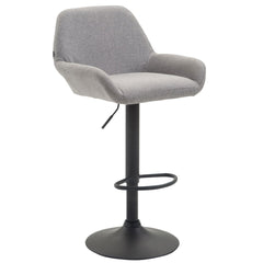 Barhocker Braga Stoff B - grau - InfinityMarket