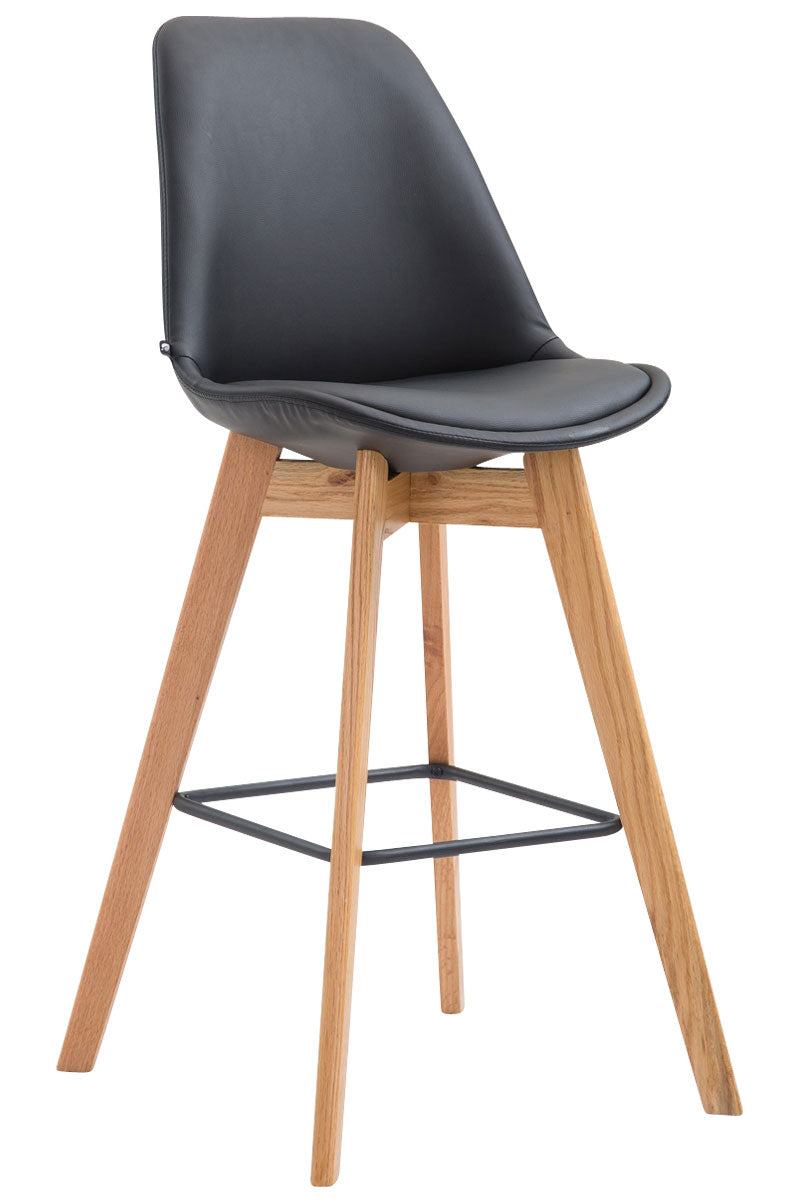 Barhocker Metz Kunstleder Natura - schwarz