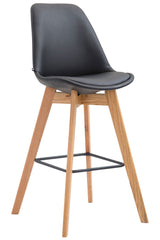 Barhocker Metz Kunstleder Natura - schwarz