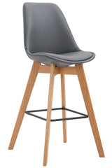 Barhocker Metz Kunstleder Natura - grau
