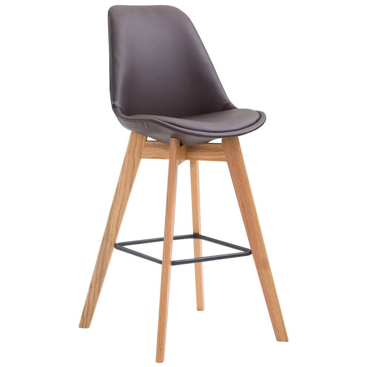 Barhocker Metz Kunstleder Natura - braun - InfinityMarket