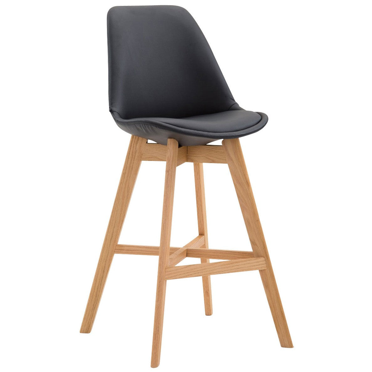 Barhocker Cannes Kunstleder Natura - schwarz - InfinityMarket