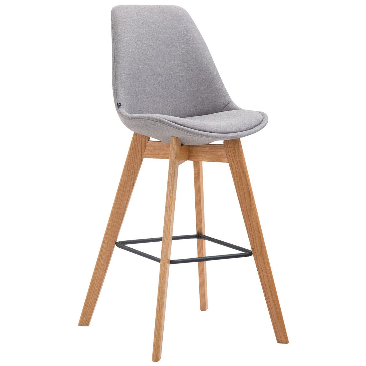 Barhocker Metz Stoff Natura - grau - InfinityMarket