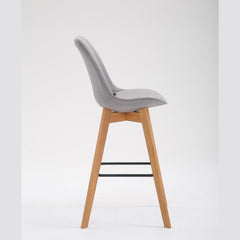 Barhocker Metz Stoff Natura - grau - InfinityMarket