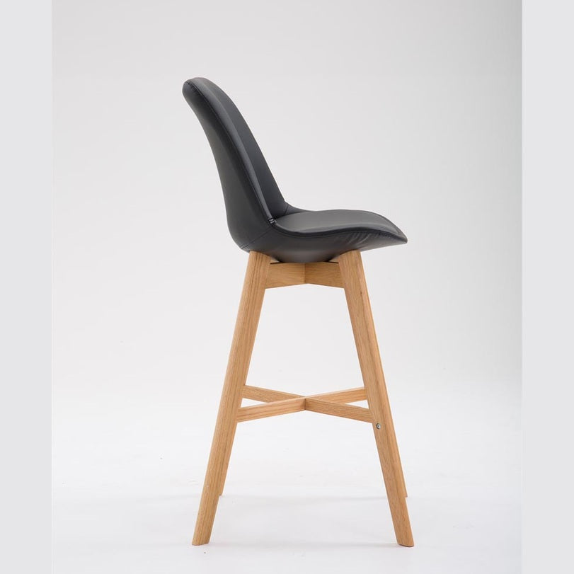 Barhocker Cannes Kunstleder Natura - schwarz - InfinityMarket