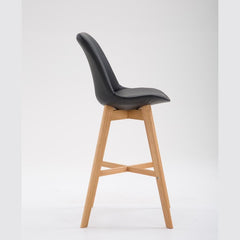 Barhocker Cannes Kunstleder Natura - schwarz - InfinityMarket