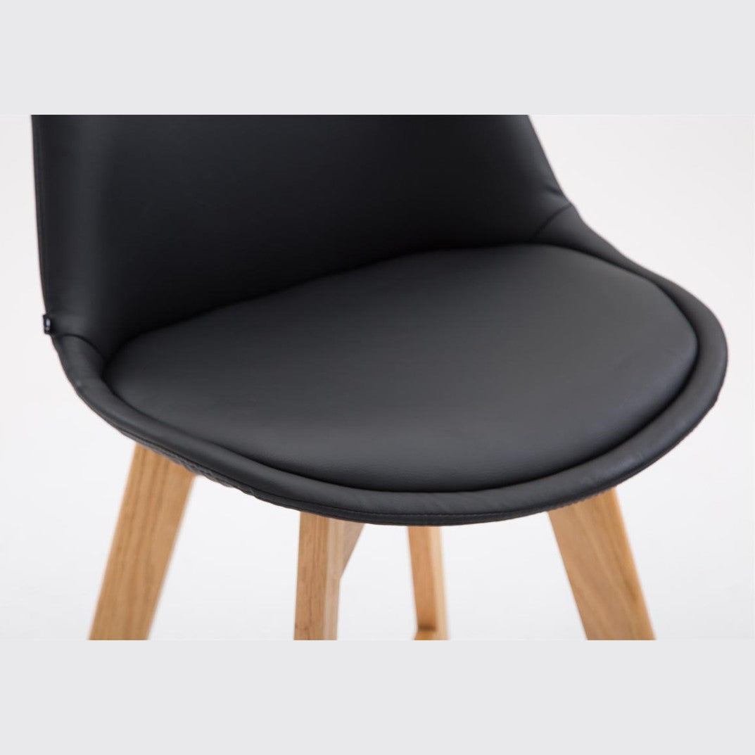 Barhocker Cannes Kunstleder Natura - schwarz - InfinityMarket
