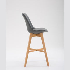 Barhocker Cannes Kunstleder Natura - grau - InfinityMarket