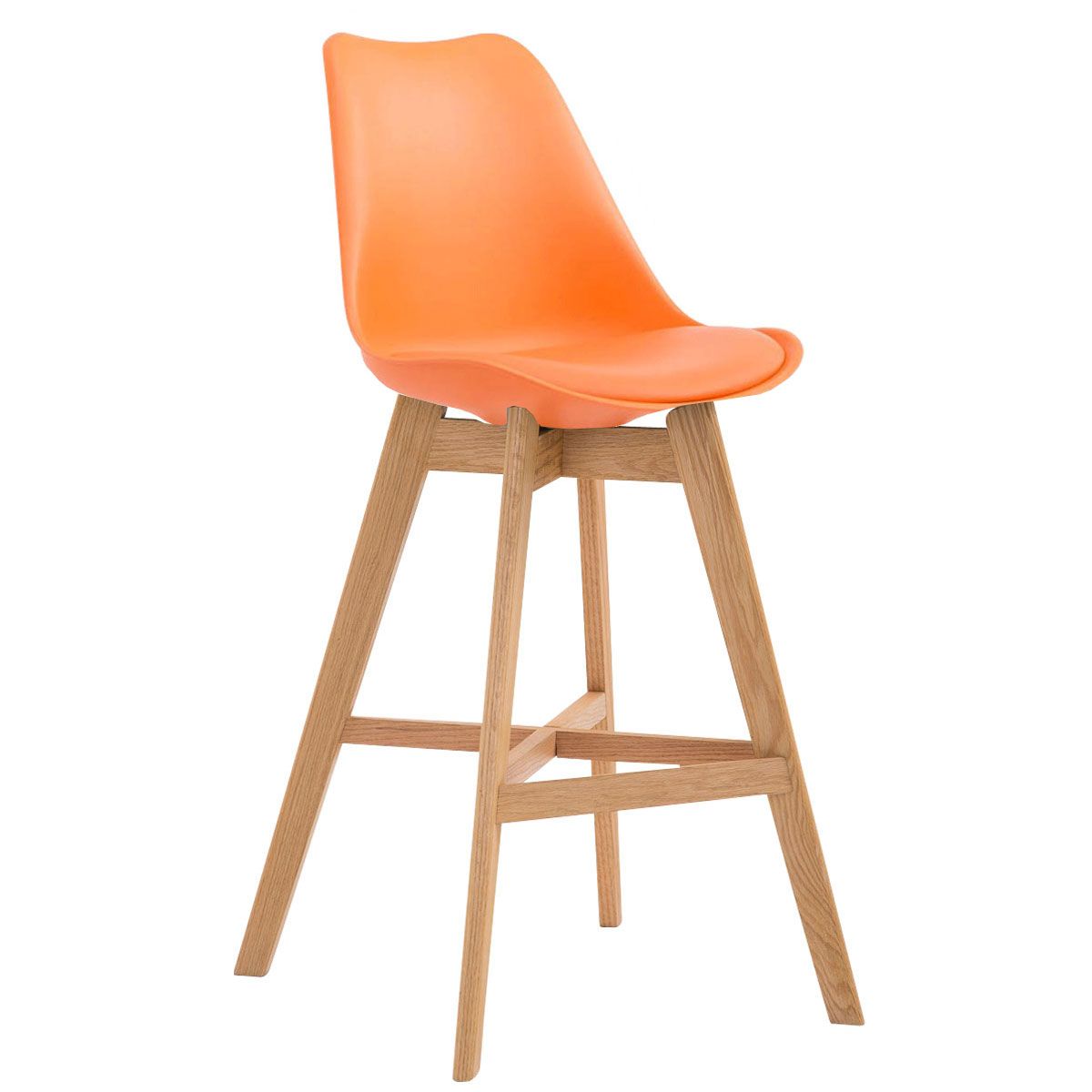 Barhocker Cannes Kunststoff Natura - orange - InfinityMarket