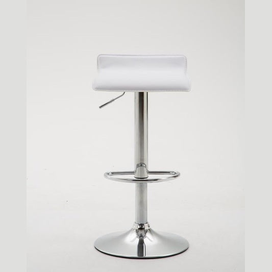 Barhocker Dyn V2 Kunstleder chrom - weiß - InfinityMarket