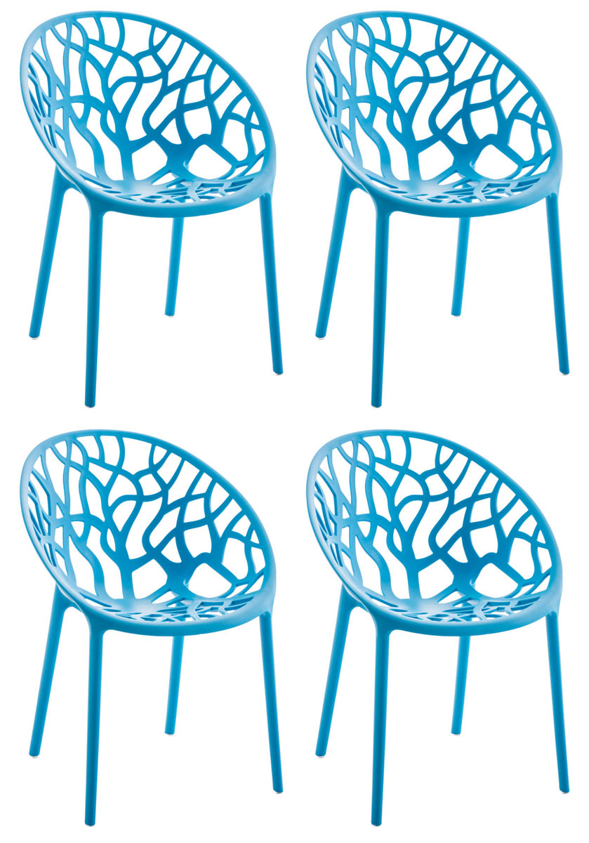 4er Set Stuhl Hope - blau