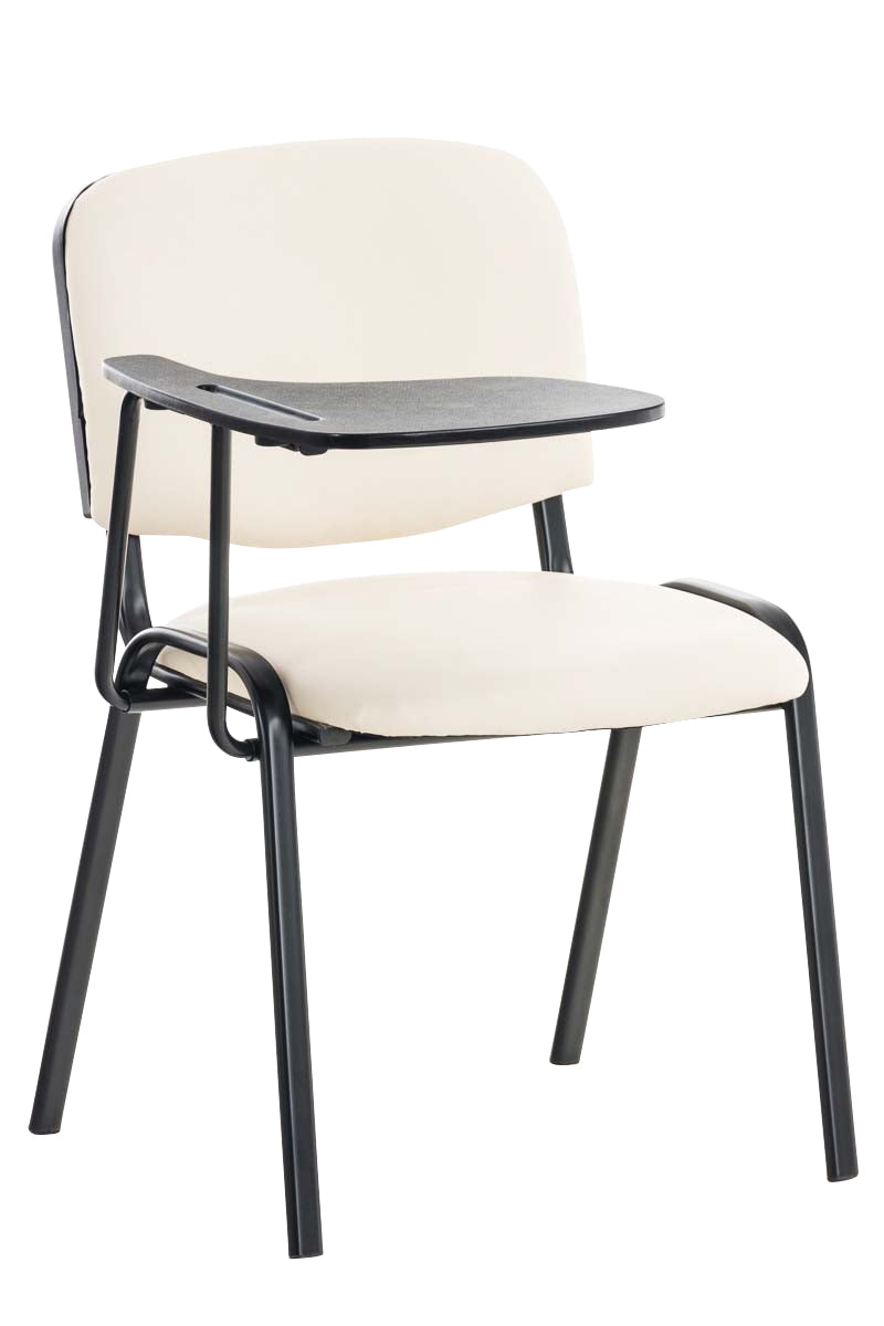 Stuhl Ken mit Klapptisch Kunstleder - creme