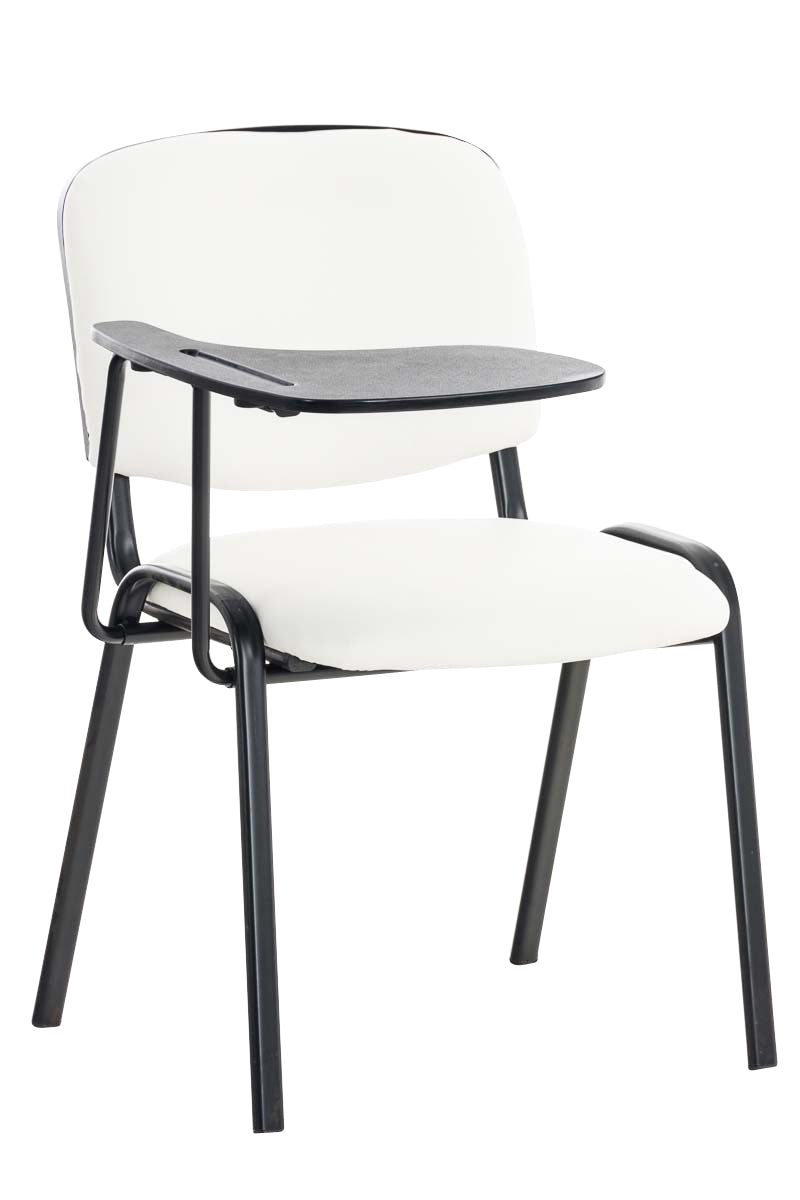 Stuhl Ken mit Klapptisch Kunstleder - weiß