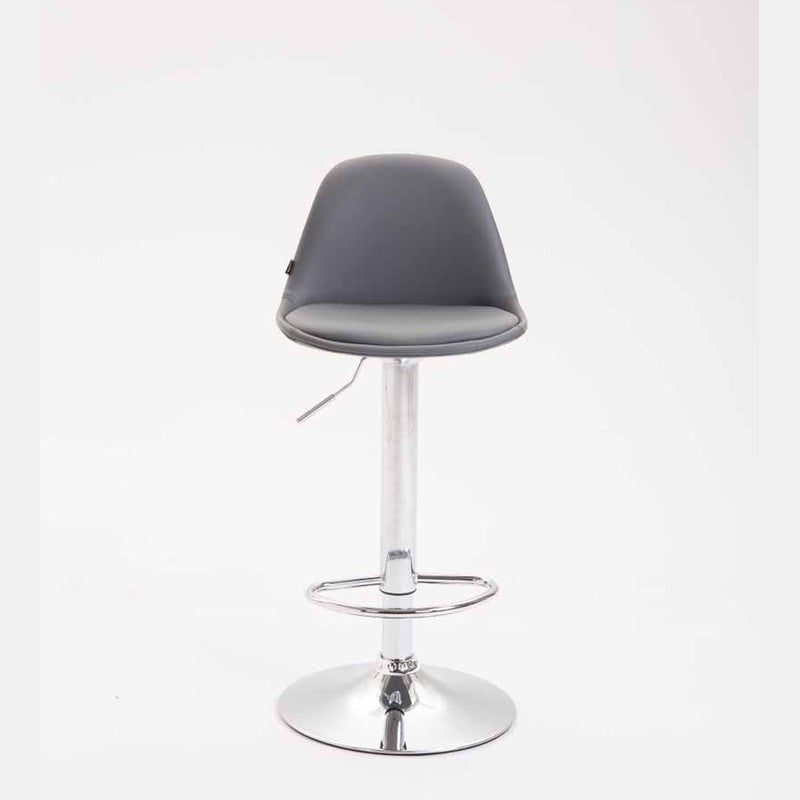 Barhocker Kiel Vollgepolstert Kunstleder - grau - InfinityMarket