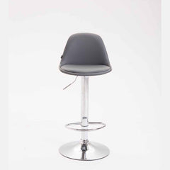 Barhocker Kiel Vollgepolstert Kunstleder - grau - InfinityMarket