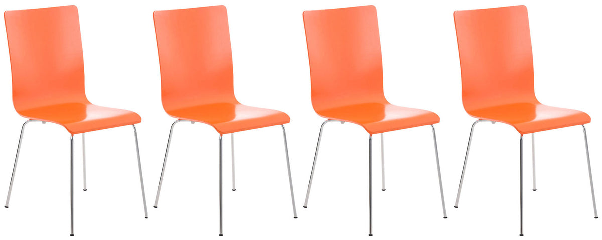4er Set Besucherstuhl Pepe - orange